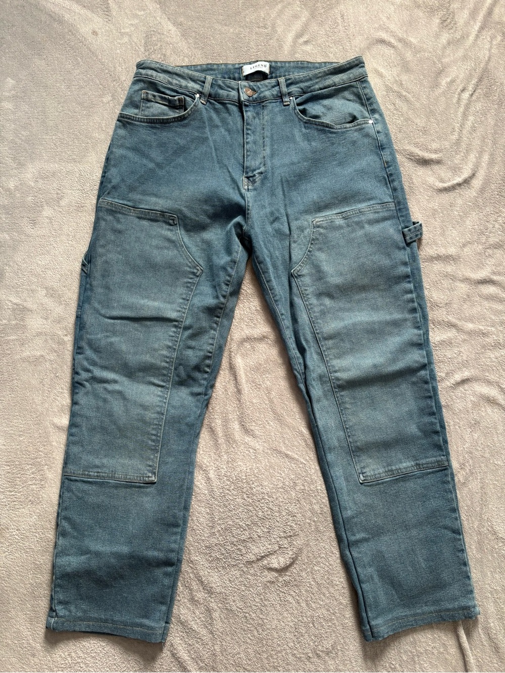 Legend London Carpenter Denim Jeans Men’s Size 36x28 Double Knee Medium Wash